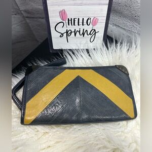 L.A.M.B. Designer Leather Wallet - Wristlet🩶💛🩶💛